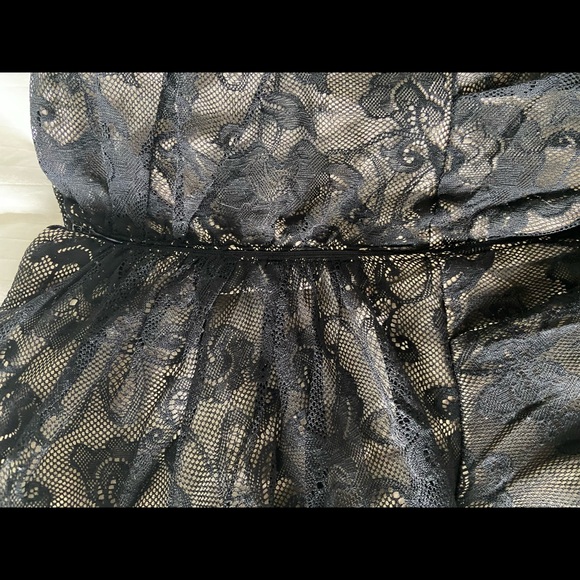 Suzi Shier | Size L Black laced Evening Cocktail Party Prompt Dress - Picture 14 of 15